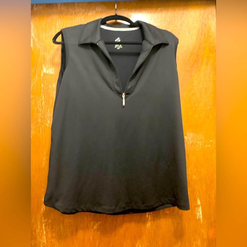 JoFit Sleeveless Black Golf Polo